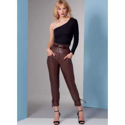 Patron Vogue 1848 F5 - Pantalon court à taille haute, style carotte 2