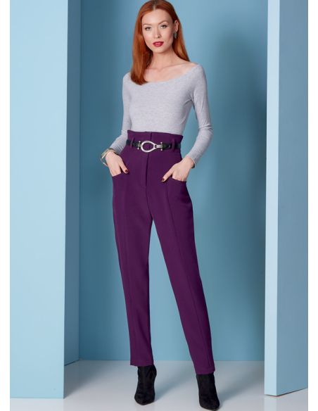 Patron Vogue 1848 F5 - Pantalon court à taille haute, style carotte