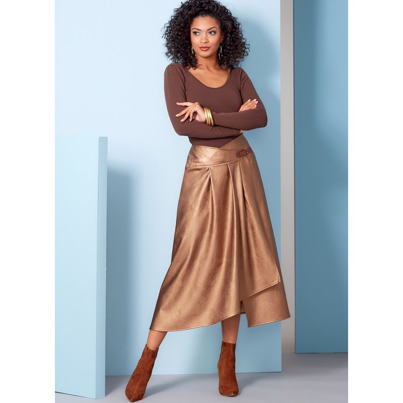 Patron Vogue 1850 B5 - Jupe portefeuille à coupe asymétrique