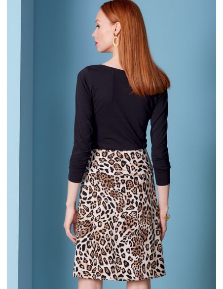 Patron Vogue 1850 B5 - Jupe portefeuille à coupe asymétrique