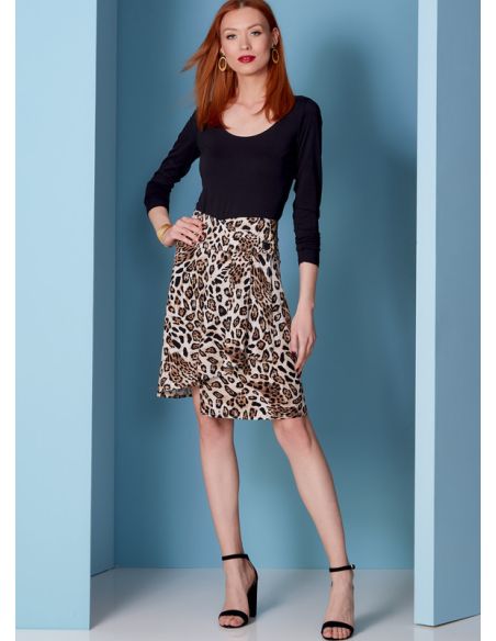 Patron Vogue 1850 F5 - Jupe portefeuille à coupe asymétrique