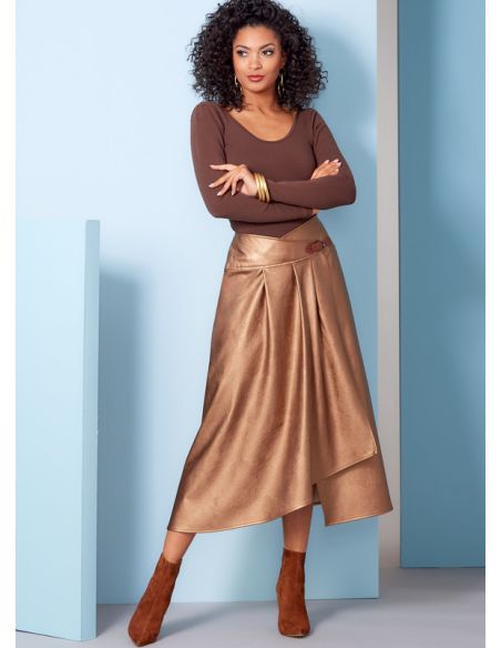 Patron Vogue 1850 F5 - Jupe portefeuille à coupe asymétrique