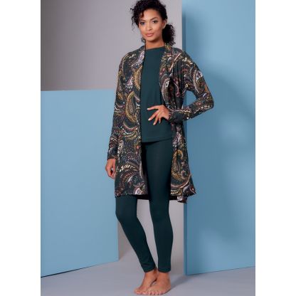Patron Vogue 1852 A - Ensemble : robe, top, tunique et legging 2