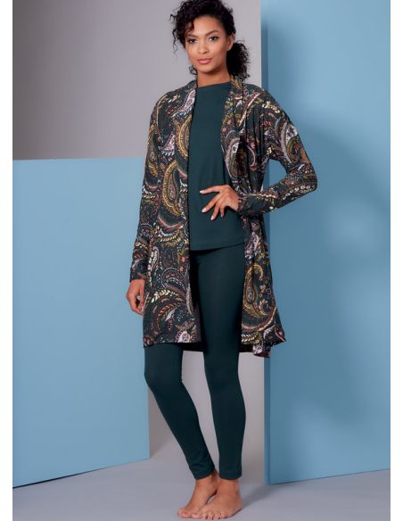 Patron Vogue 1852 A - Ensemble : robe, top, tunique et legging