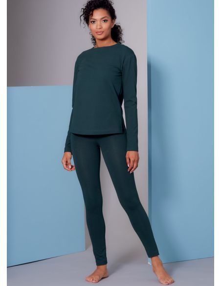 Patron Vogue 1852 A - Ensemble : robe, top, tunique et legging