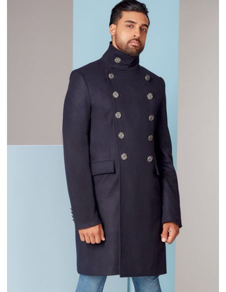 Patron Vogue 1853 MUU - Manteau homme style caban croisé