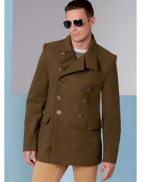 Patron Vogue 1853 MUU - Manteau homme style caban croisé