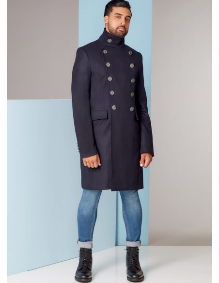 Patron Vogue 1853 MUU - Manteau homme style caban croisé