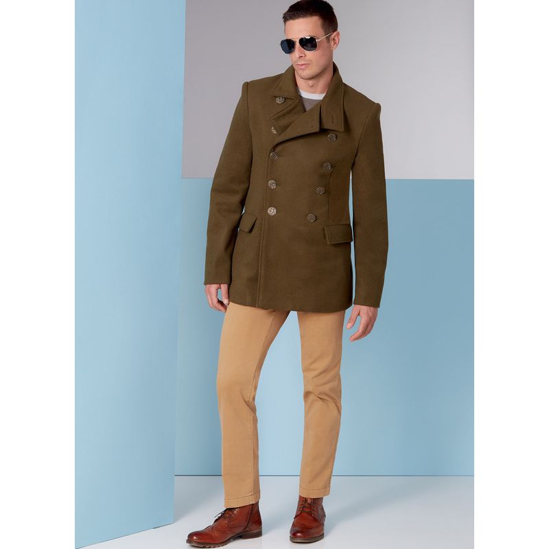 Patron Vogue 1853 MUU - Manteau homme style caban croisé