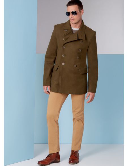 Patron Vogue 1853 MUU - Manteau homme style caban croisé