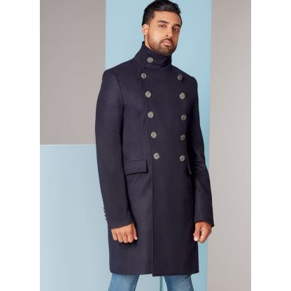 Patron Vogue 1853 MXX - Manteau homme style caban croisé 2