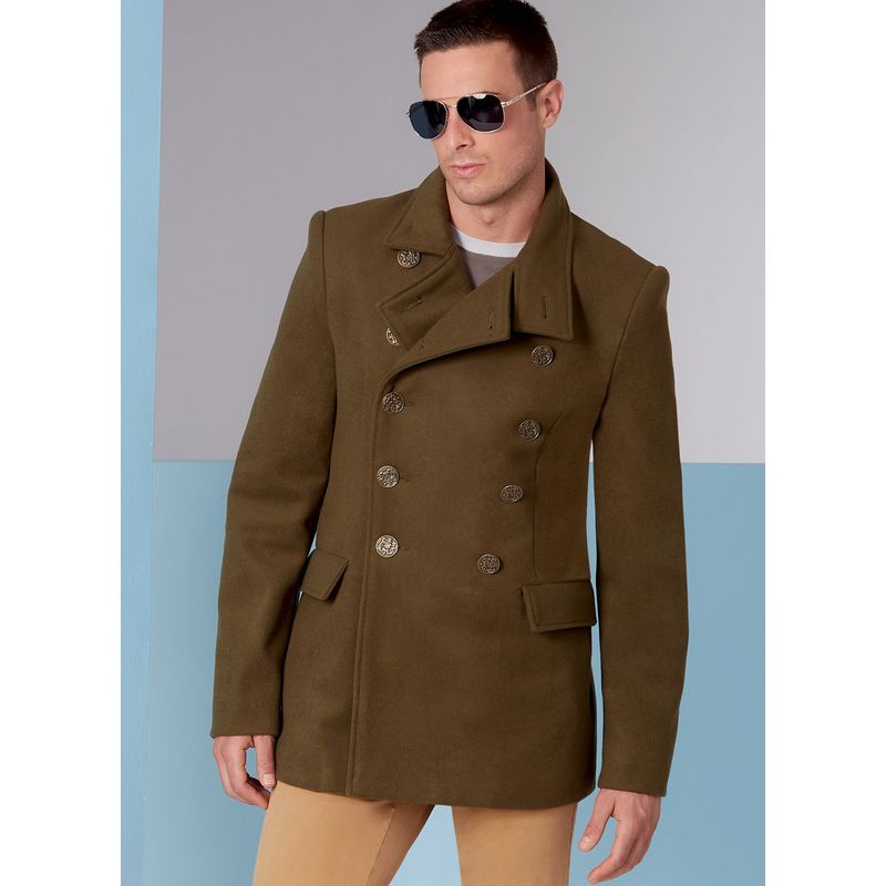 Patron Vogue 1853 MXX - Manteau homme style caban croisé