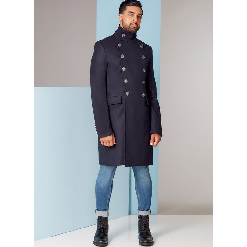 Patron Vogue 1853 MXX - Manteau homme style caban croisé