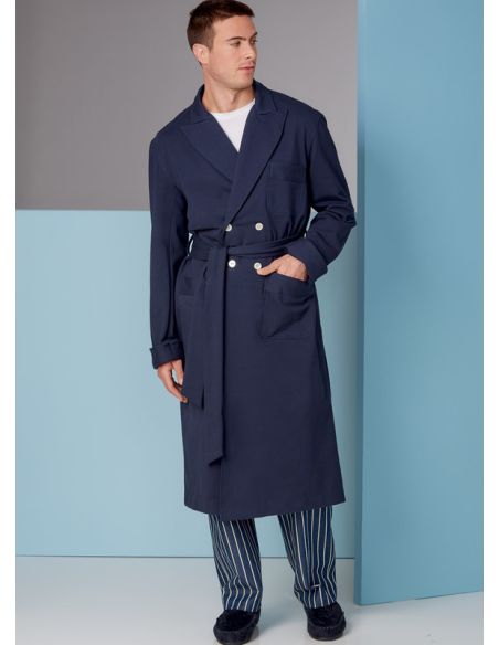 Patron Vogue 1855 MUU - Robe de chambre homme croisée à ceinture