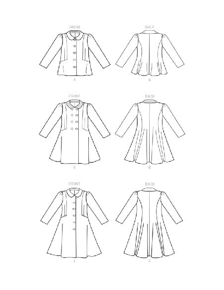 Patron Vogue 1856 CDD - Manteau et veste style redingote