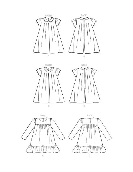 Patron Vogue 1857 CDD - Robe évasée pour fille avec volant en bas