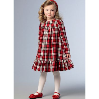 Patron Vogue 1857 CDD - Robe évasée pour fille avec volant en bas 2