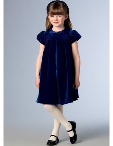 Patron Vogue 1857 CDD - Robe évasée pour fille avec volant en bas