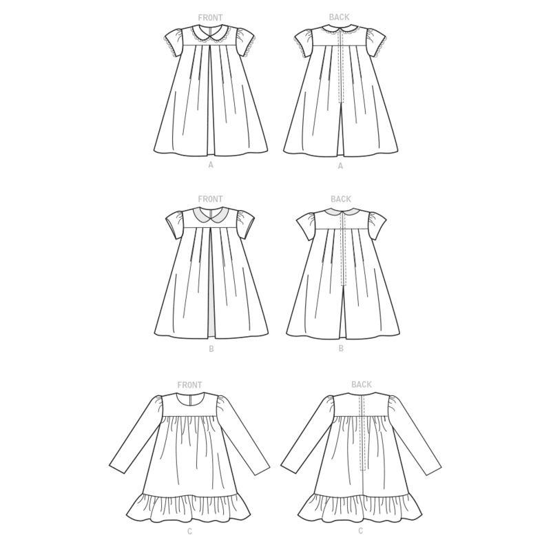 Patron Vogue 1857 CL - Robe évasée pour fille avec volant en bas