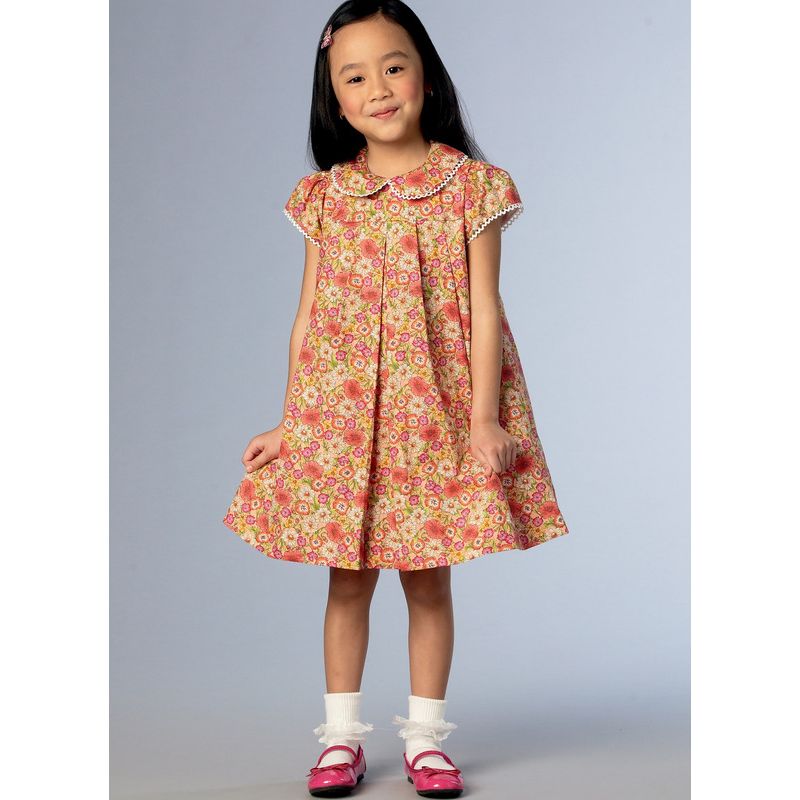 Patron Vogue 1857 CL - Robe évasée pour fille avec volant en bas