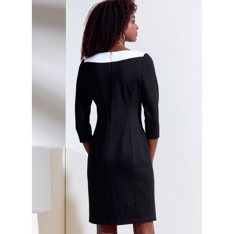 Patron Vogue 1858 B5 - Robe femme cintrée à manches 3/4