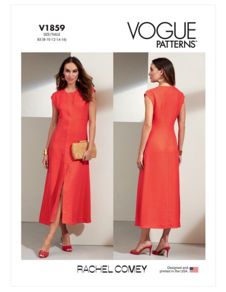 Patron Vogue 1859 B5 - Robe longue avec découpe empire