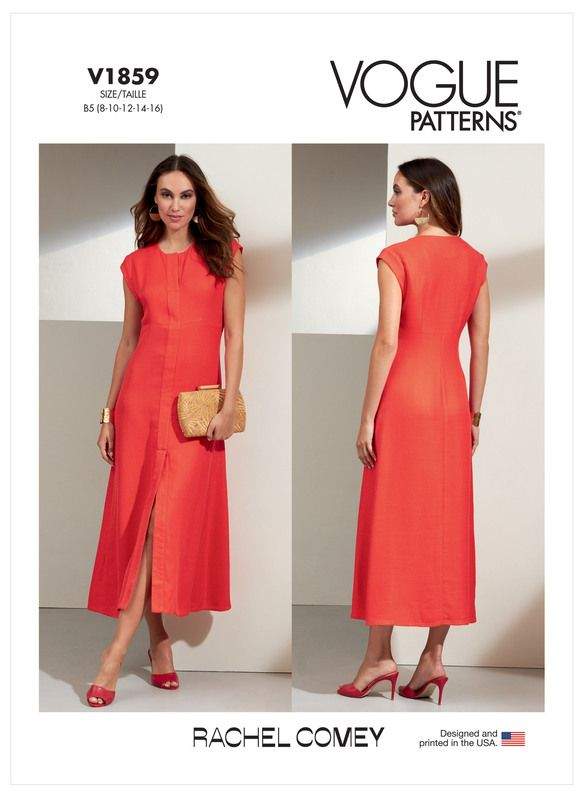 Patron Vogue 1859 B5 - Robe longue avec découpe empire