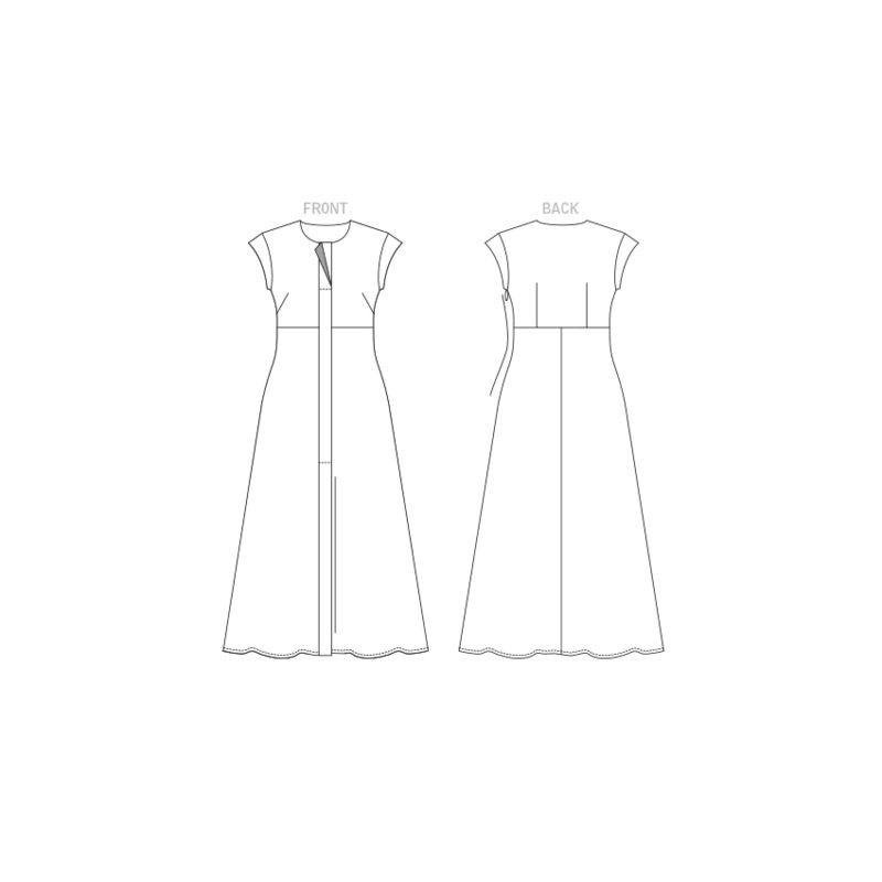 Patron Vogue 1859 F5 - Robe longue avec découpe empire