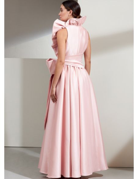 Patron Vogue 1861 B5 - Robe de soirée à col volanté avec ceinture