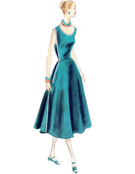 Patron Vogue 1864 B5 - Robe style tablier rétro