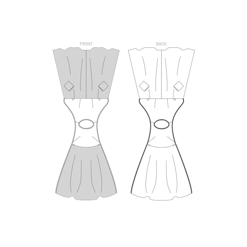 Patron Vogue 1864 F5 - Robe style tablier rétro