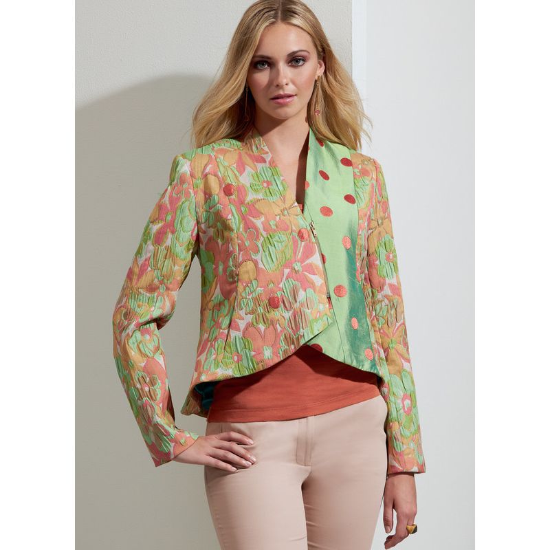 Patron Vogue 1865 F5 - Veste courte à fermeture zippée asymétrique