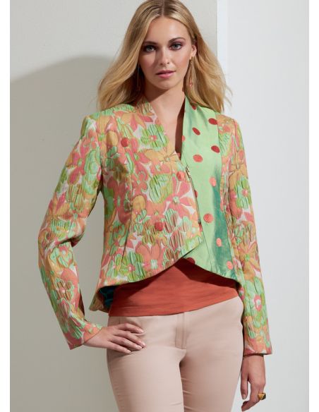 Patron Vogue 1865 F5 - Veste courte à fermeture zippée asymétrique
