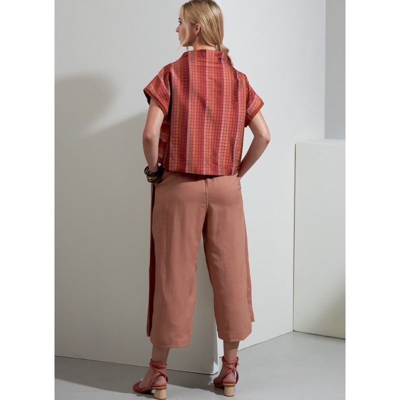 Patron Vogue 1868 A - Ensemble top ample et pantalon plissé évasé