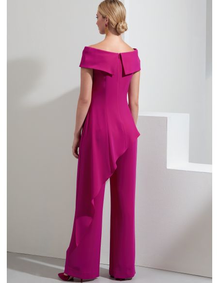 Patron Vogue 1869 B5 - Ensemble de soirée : Top à épaules dénudées et bas asymétrique accompagné d'un pantalon large
