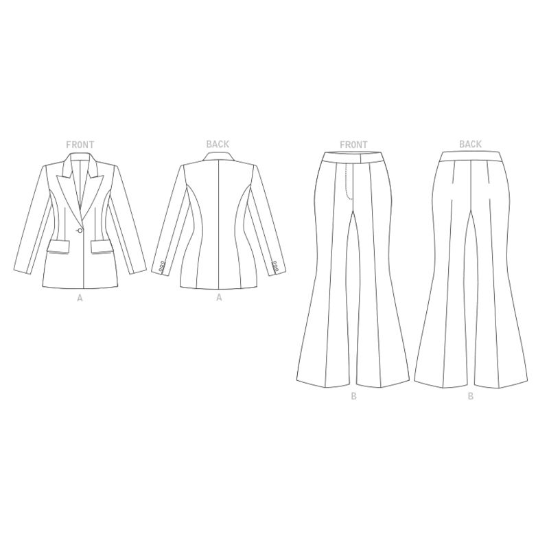 Patron Vogue 1870 B5 - Ensemble veste et pantalon