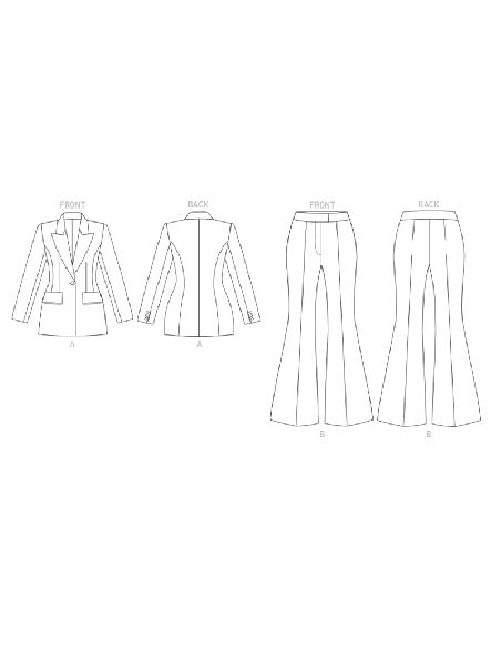 Patron Vogue 1870 B5 - Ensemble veste et pantalon
