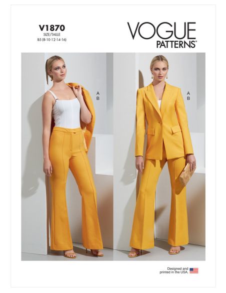 Patron Vogue 1870 B5 - Ensemble veste et pantalon