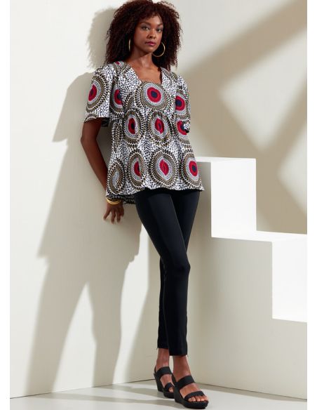 Patron Vogue 1871 A5 - Ensemble comprenant un top, un short et une jupe à élastique