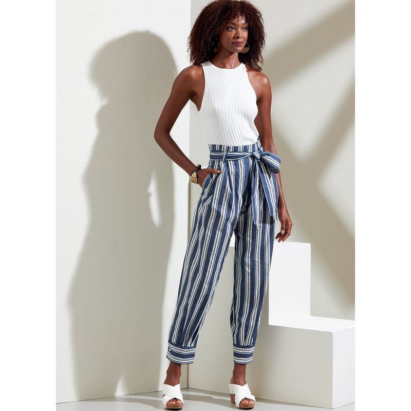 Patron Vogue 1873 B5 - Pantalon taille haute paperbag à plis