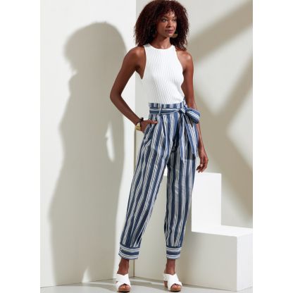 Patron Vogue 1873 F5 - Pantalon taille haute paperbag à plis 2