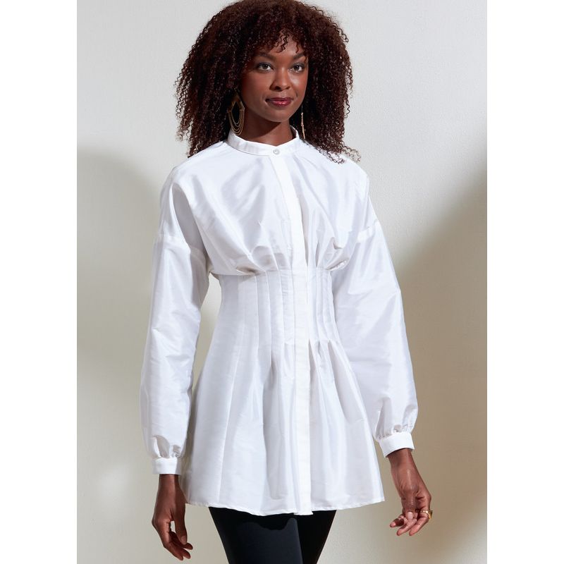 Patron Vogue 1874 A5 - Top avec plis piqués à la taille