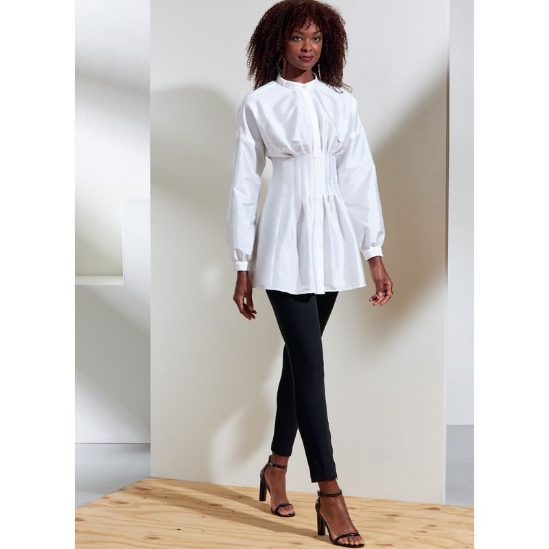 Patron Vogue 1874 A5 - Top avec plis piqués à la taille