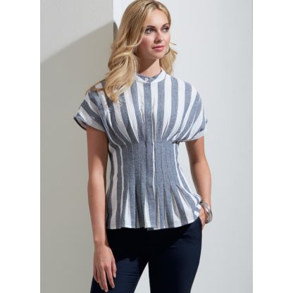 Patron Vogue 1874 F5 - Top avec plis piqués à la taille 2
