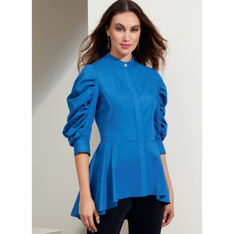 Patron Vogue 1875 B5 - Top à basque avec manches bouffantes