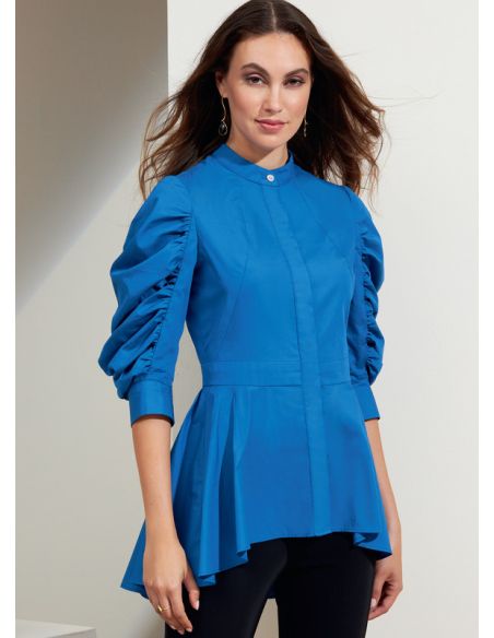 Patron Vogue 1875 B5 - Top à basque avec manches bouffantes