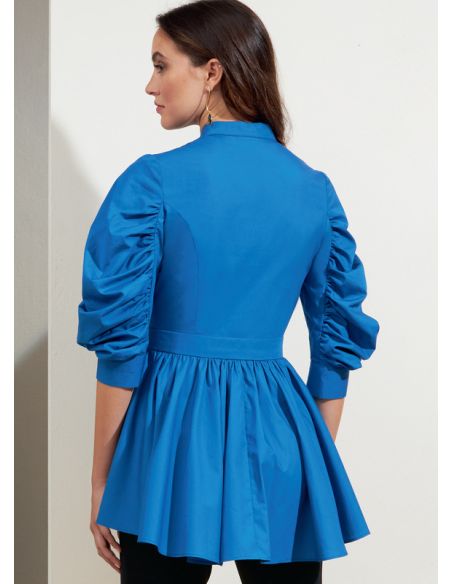 Patron Vogue 1875 B5 - Top à basque avec manches bouffantes