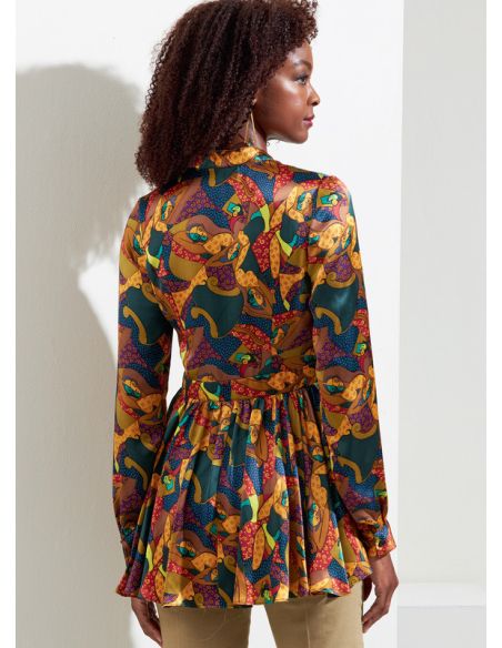 Patron Vogue 1875 B5 - Top à basque avec manches bouffantes