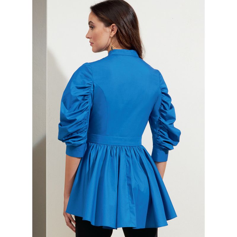 Patron Vogue 1875 Y5 - Top à basque avec manches bouffantes