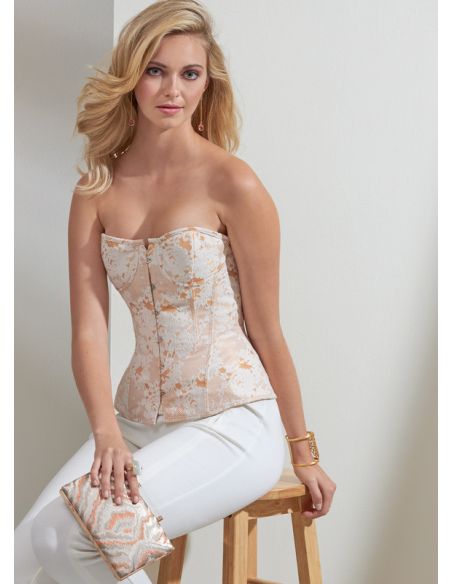 Patron Vogue 1876 F5 - Corset avec laçage au dos